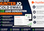 setup hunter io cold email hunter io b2b lead generation hunter io email flow